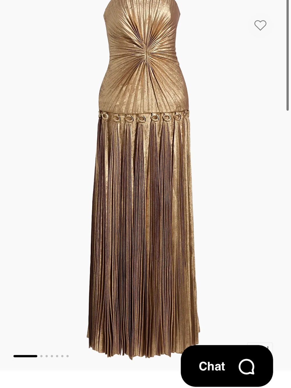 Acler Metallic Gold Strapless Evening Dress